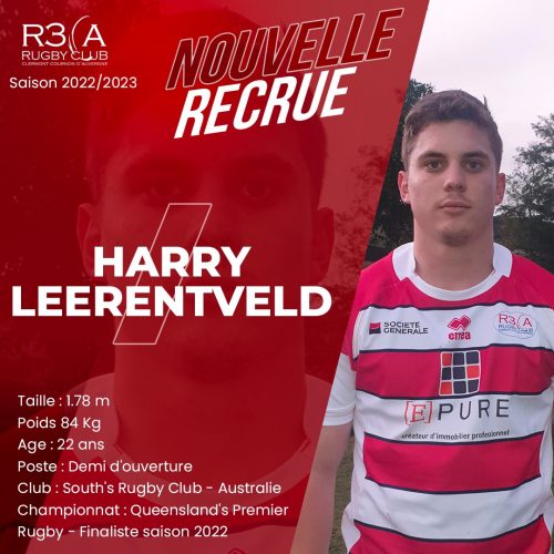 Nouvelle recrue : Harry Leerentveld signe au R3CA